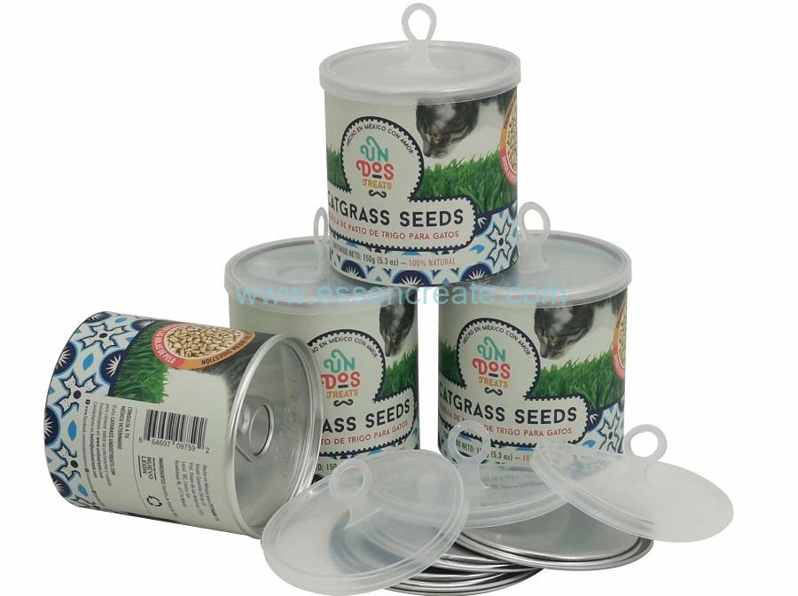 Composite Seeds Packaging Paper Cans with Plastic Hanger