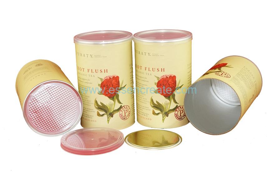 Custom High Airtight Paper Tea Tube Packaging Canister