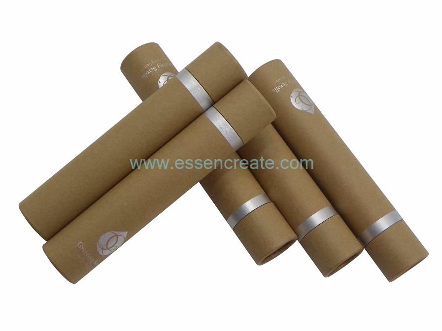 Round Cardboard Kraft Gift Box Cylinder Tube Packaging