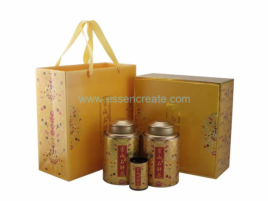 Tea Paper Cans Packaging Gift Box with Bags