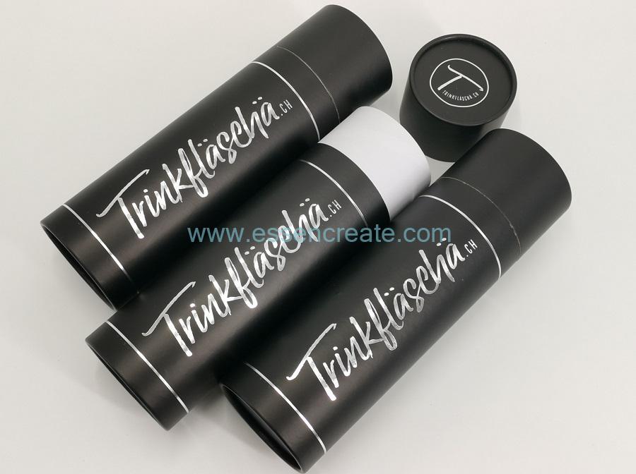 Rolled Edge Black Paper Tube