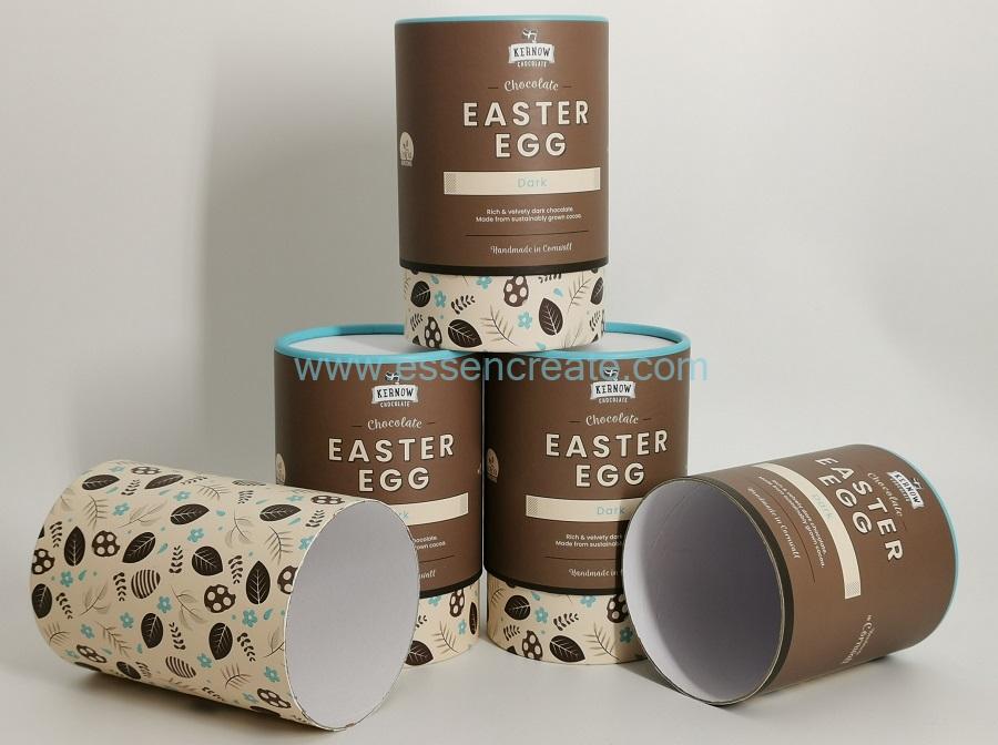 Round Rolled Edge Kraft Tube Box