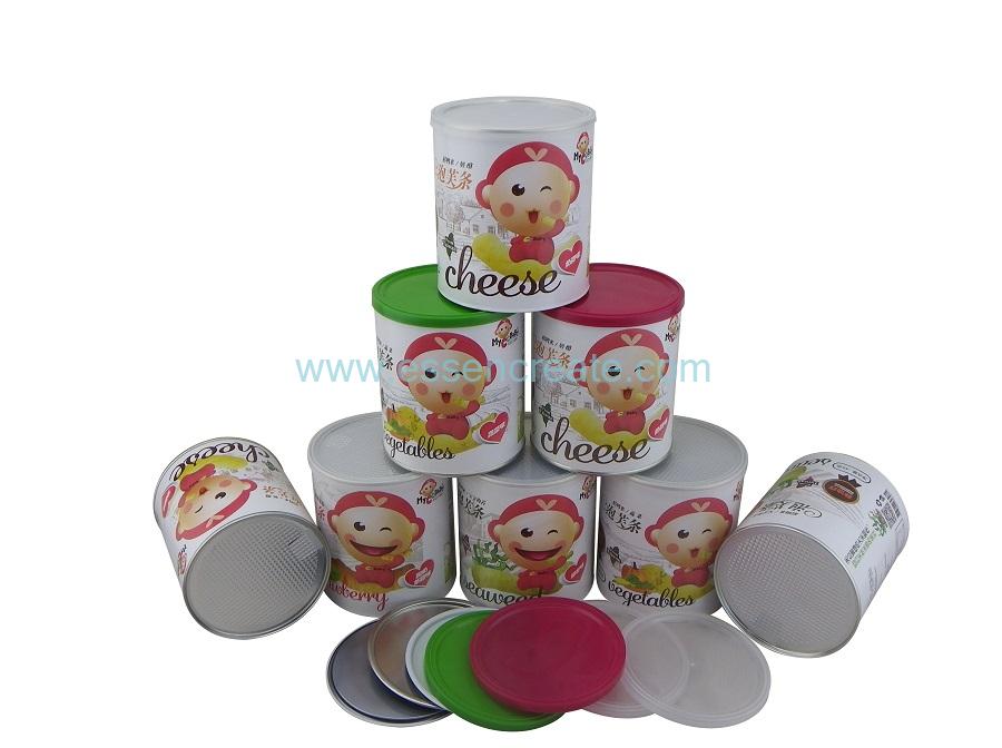 Paper Al Foil liner Composite Puff Packaging Cans