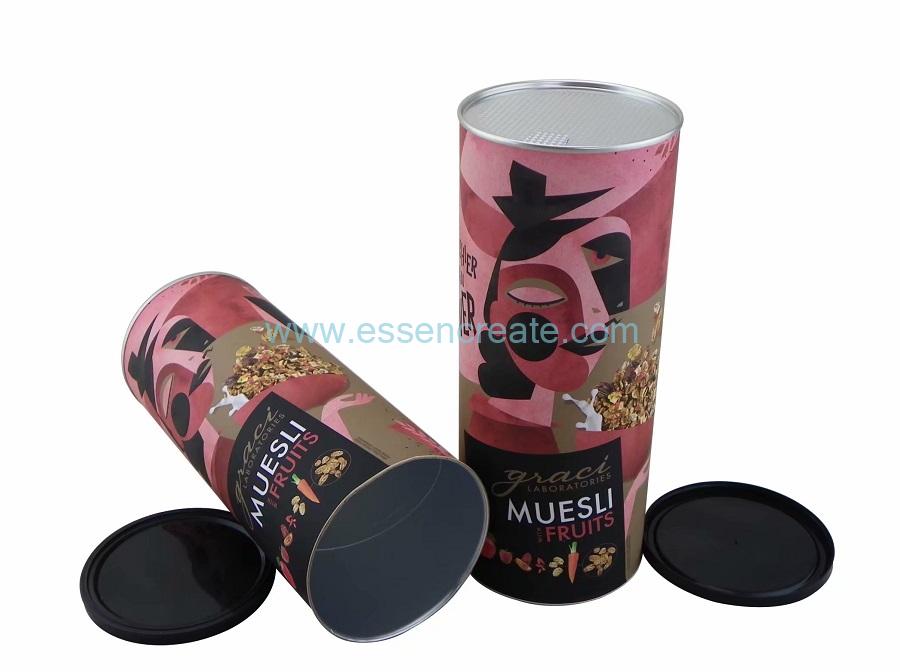 Metal Membrane Design Oatmeal Packaging Composite Paper Tube