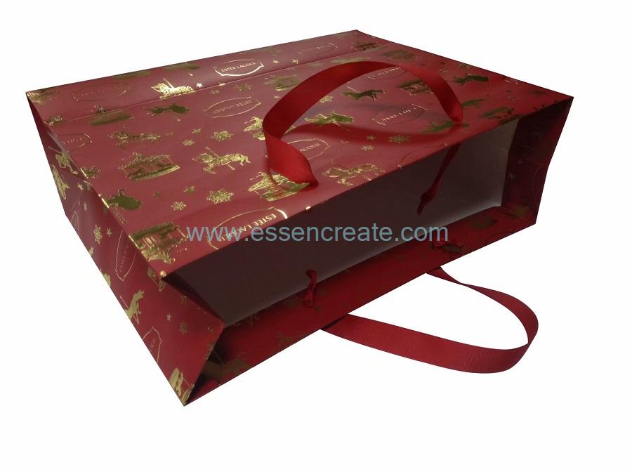 Christmas Bags with Ribbon Handle