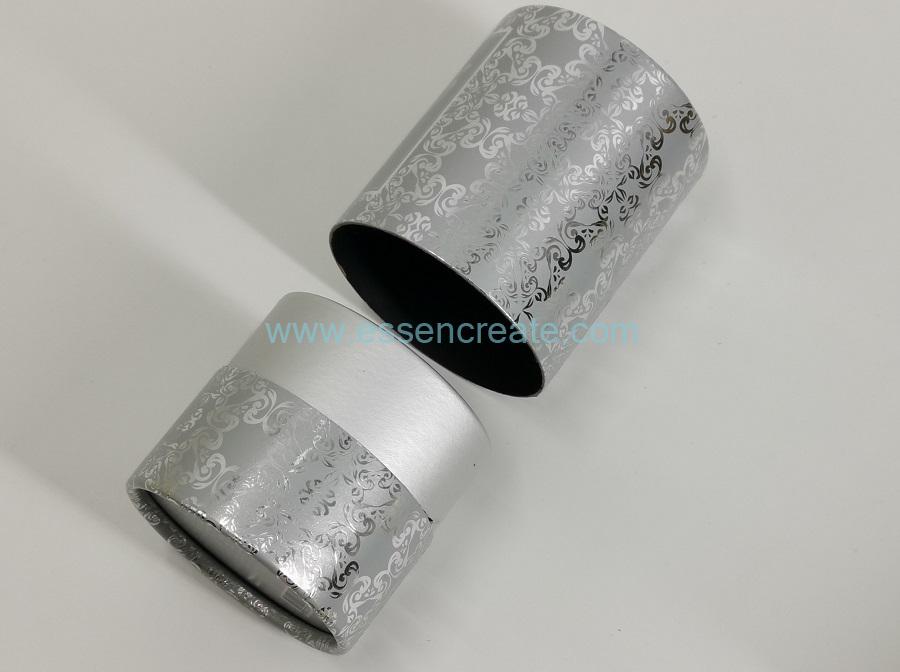 Silver Cardboard Tube Packaging