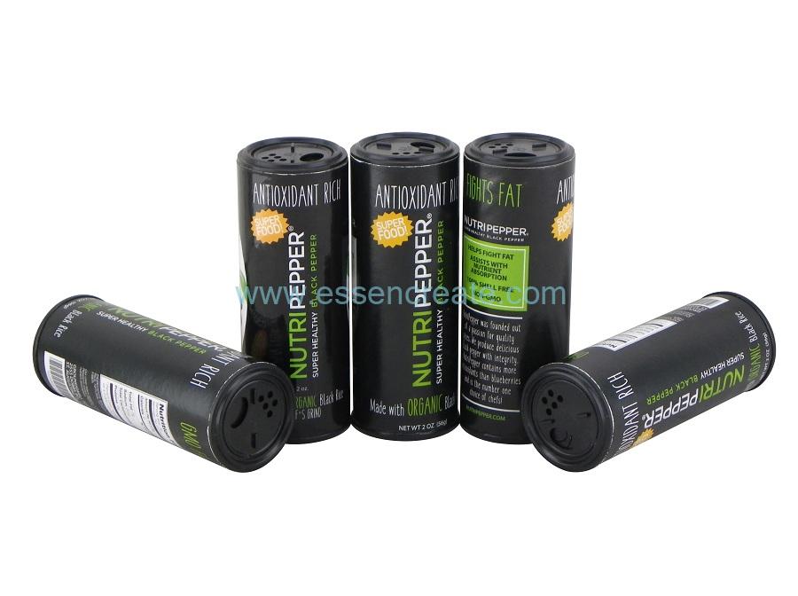 Black Pepper Packaging Paper Tube with Black Shaker