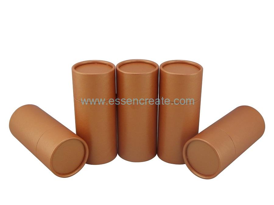 Burnt Orange Rolled Edge Cardboard Paper Packing Tube