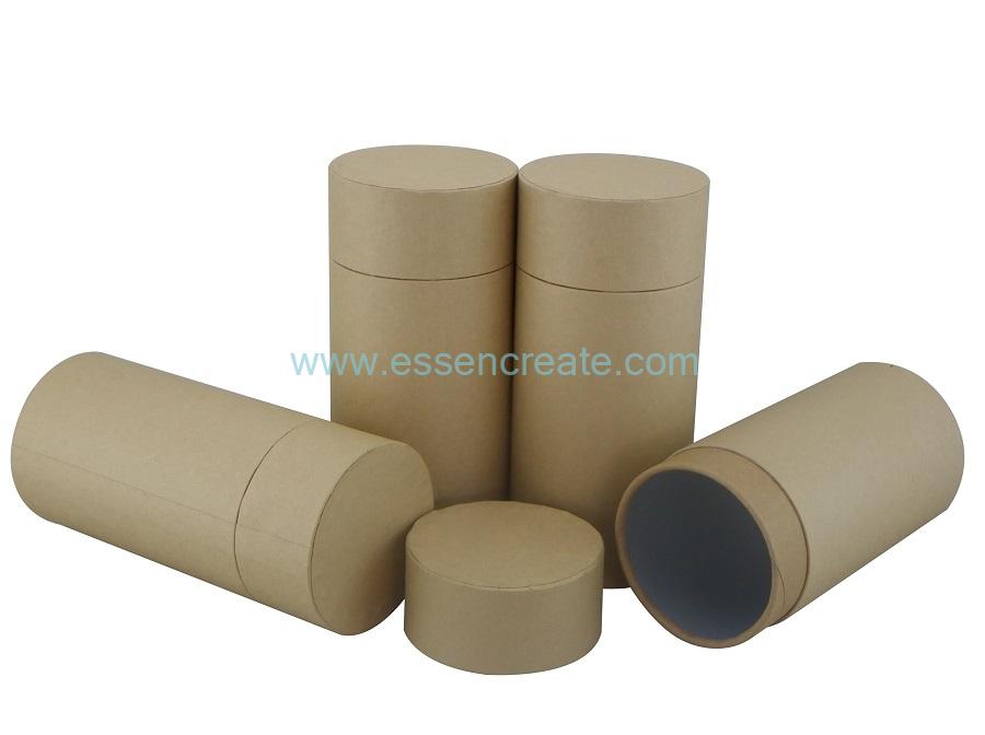 Brown Flat Edge Paper Tube Packaging for Tea