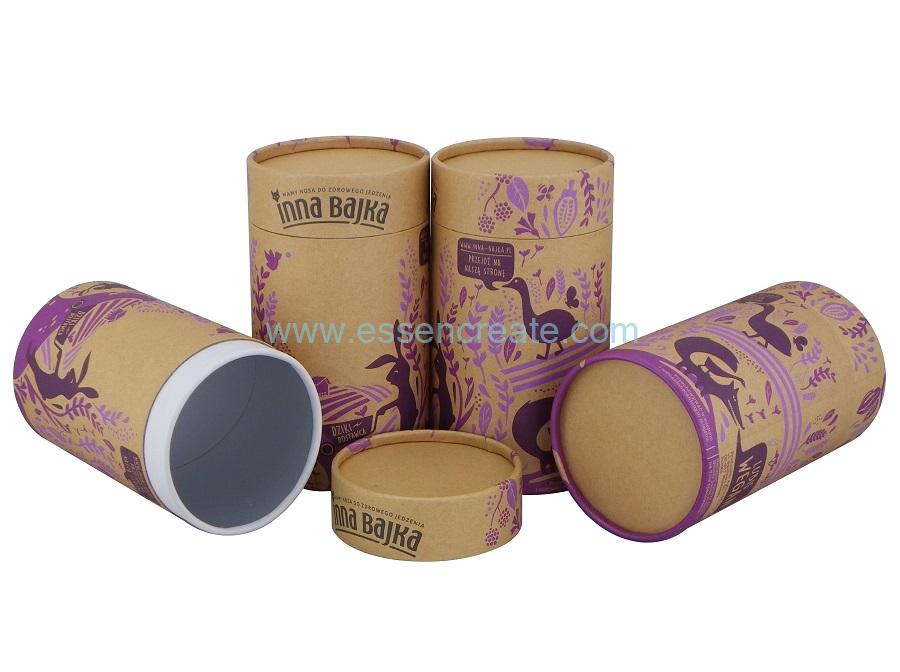 Round Cardboard Tube Packaging Box 