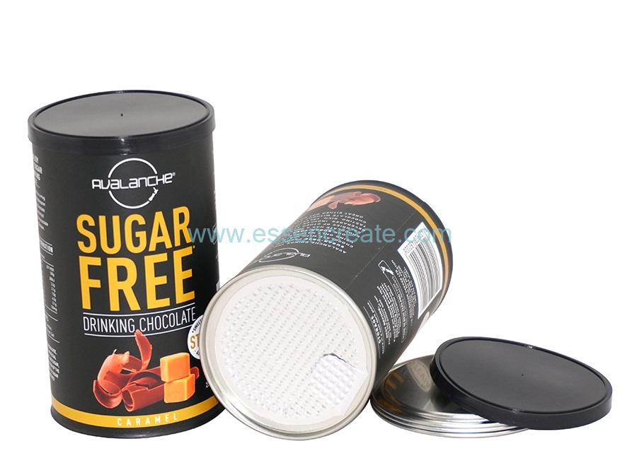 Custom Chocolate Sugar Canister Food Grade Paper Tube