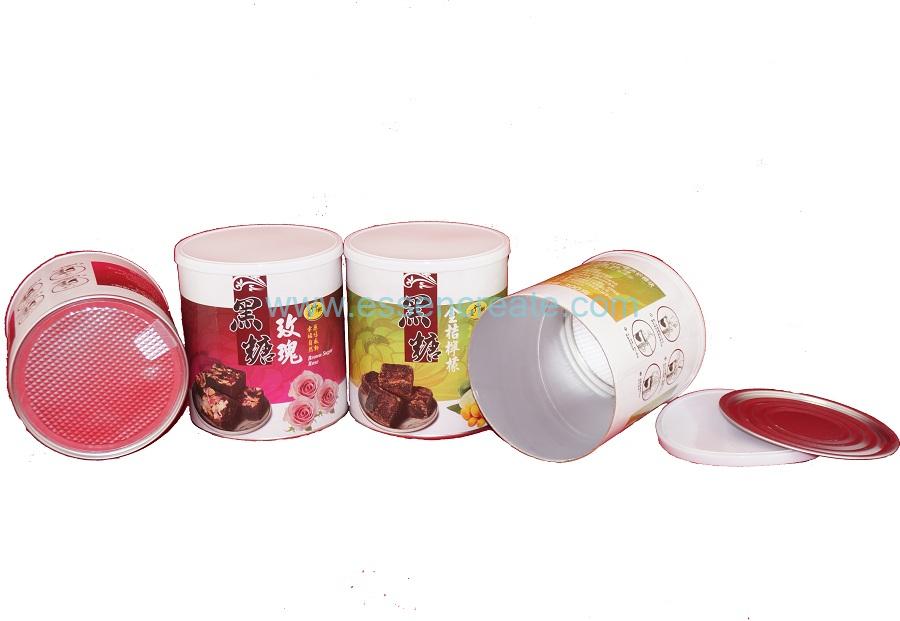 Biodegradable Brown Sugar Packaging Canister Composite Paper Tube