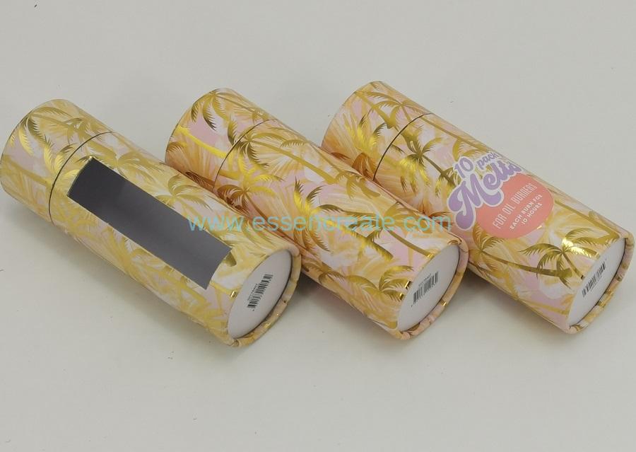 Rolled Edge Melt Packaging Paper Tube with Window