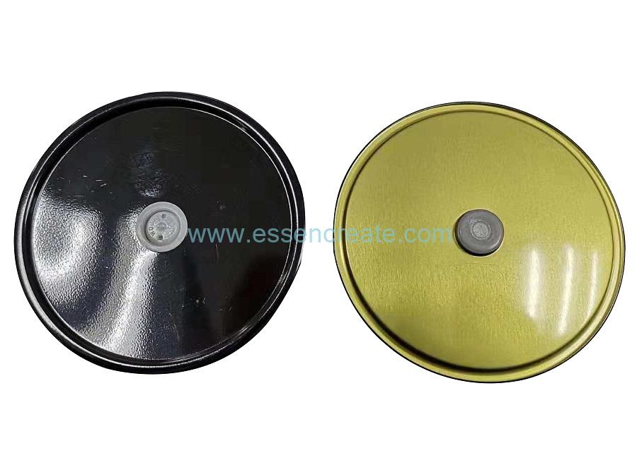 Black Tin Lids with Valve