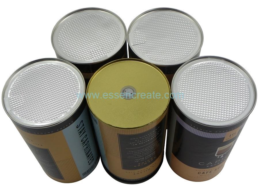 Coffee Bean Paper Cans with Valve