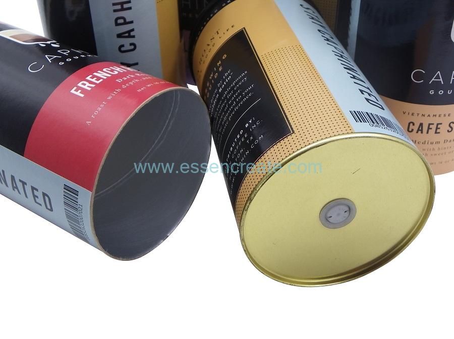 Coffee Bean Paper Canister with Valve