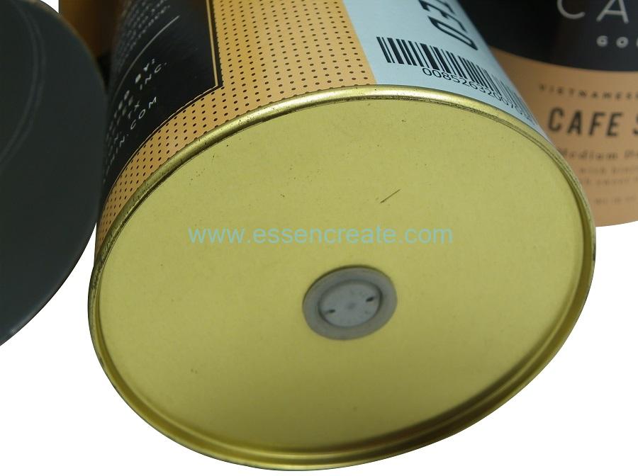 Coffee Bean Paper Tube with Valve