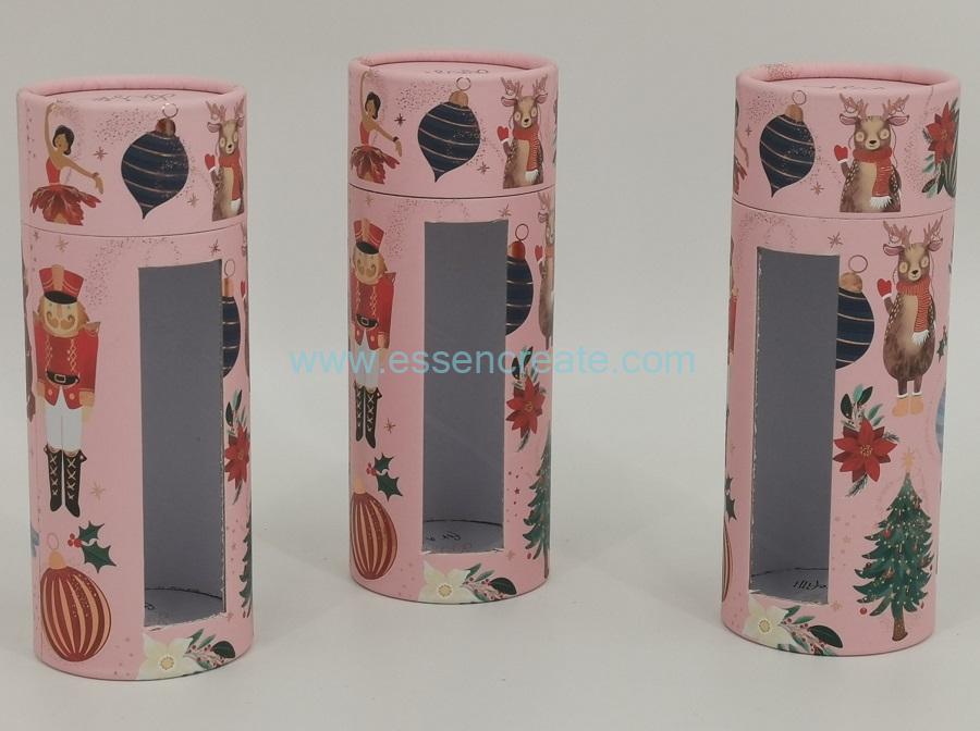 Cylinder Paper Cardboard Candle Packaging Tube with Window