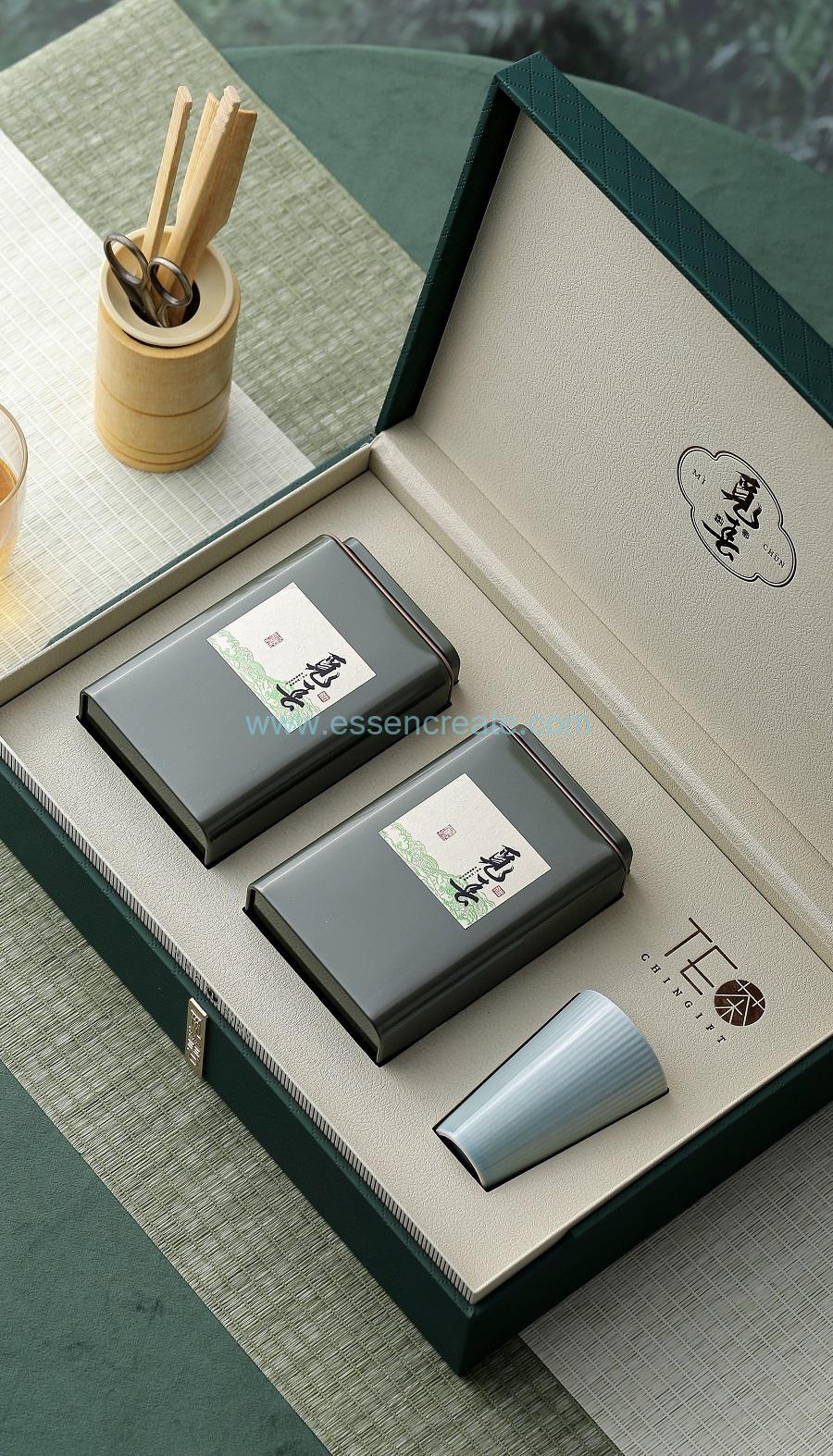 tea jars in a box