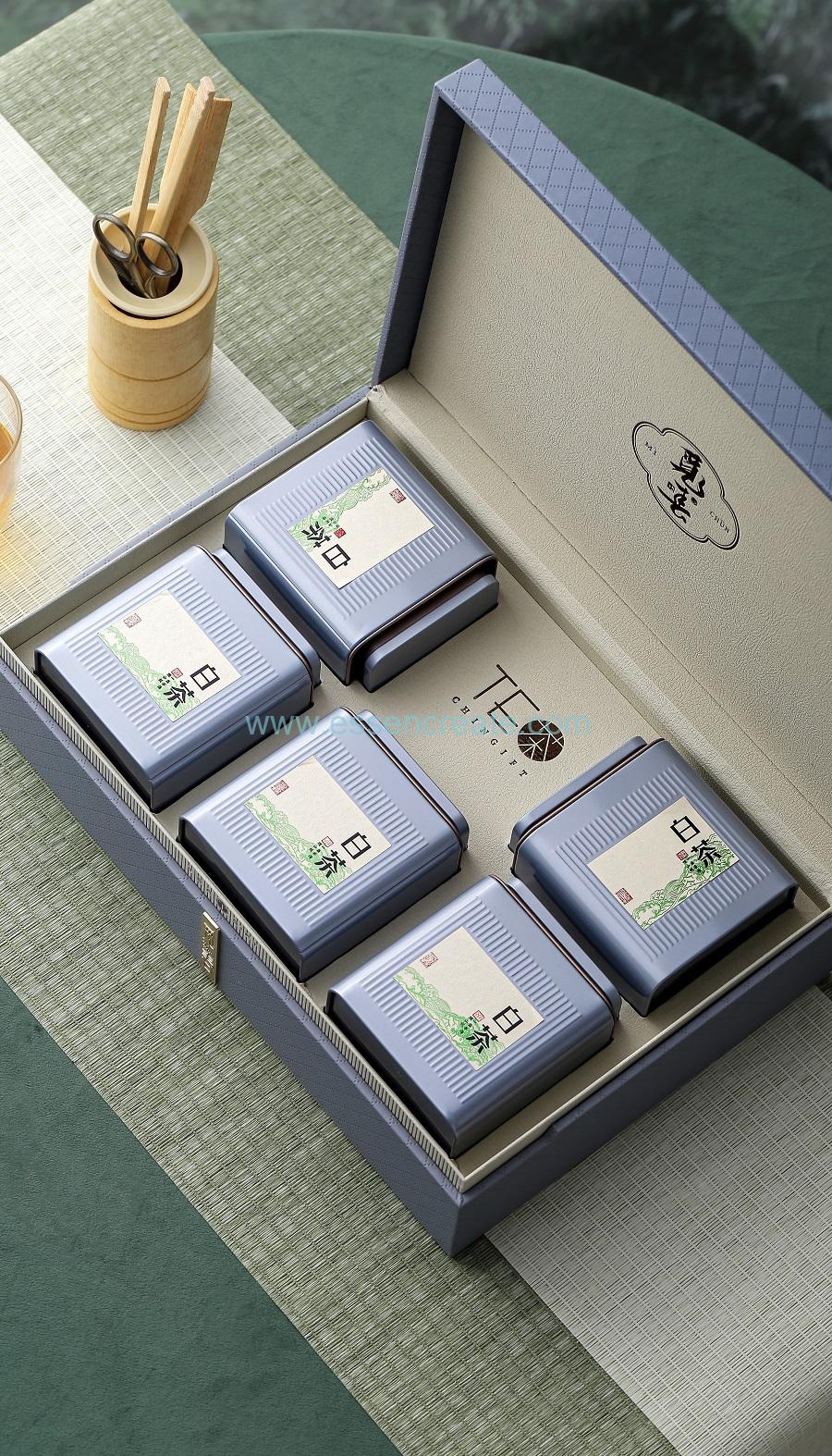 tea box 4 sections custom logo card board