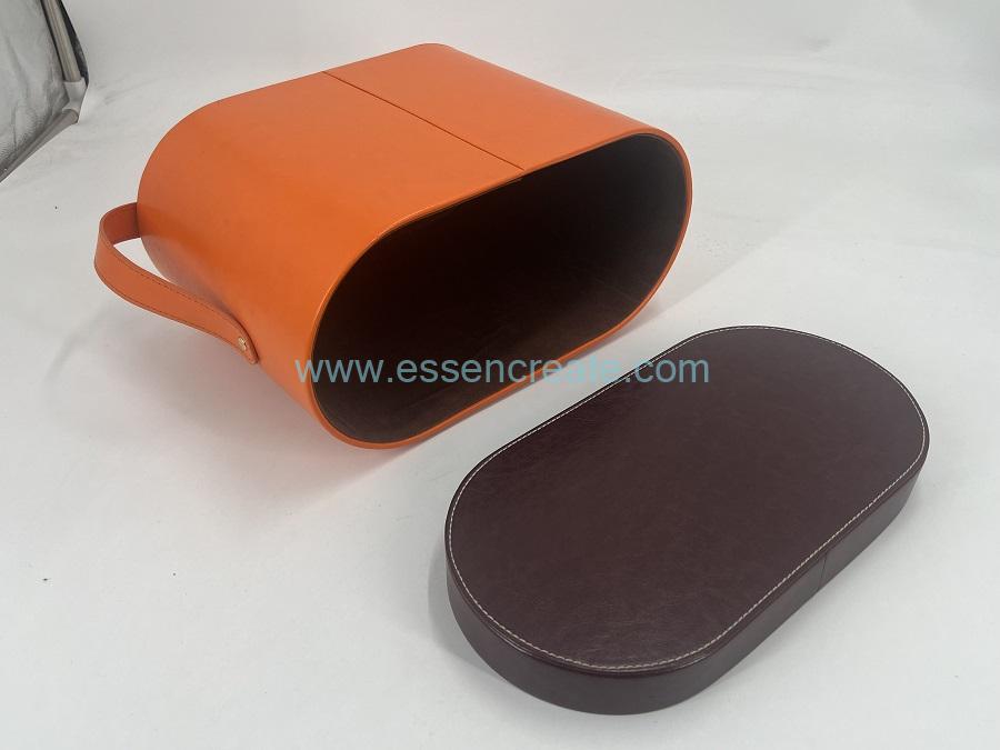 geometric leather box