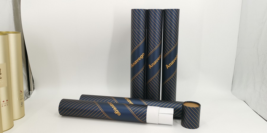 kraft paper tube with metal cap