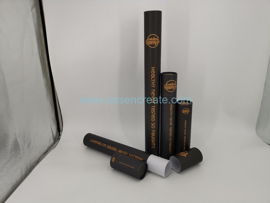 custom paper tube packaging with metal lid