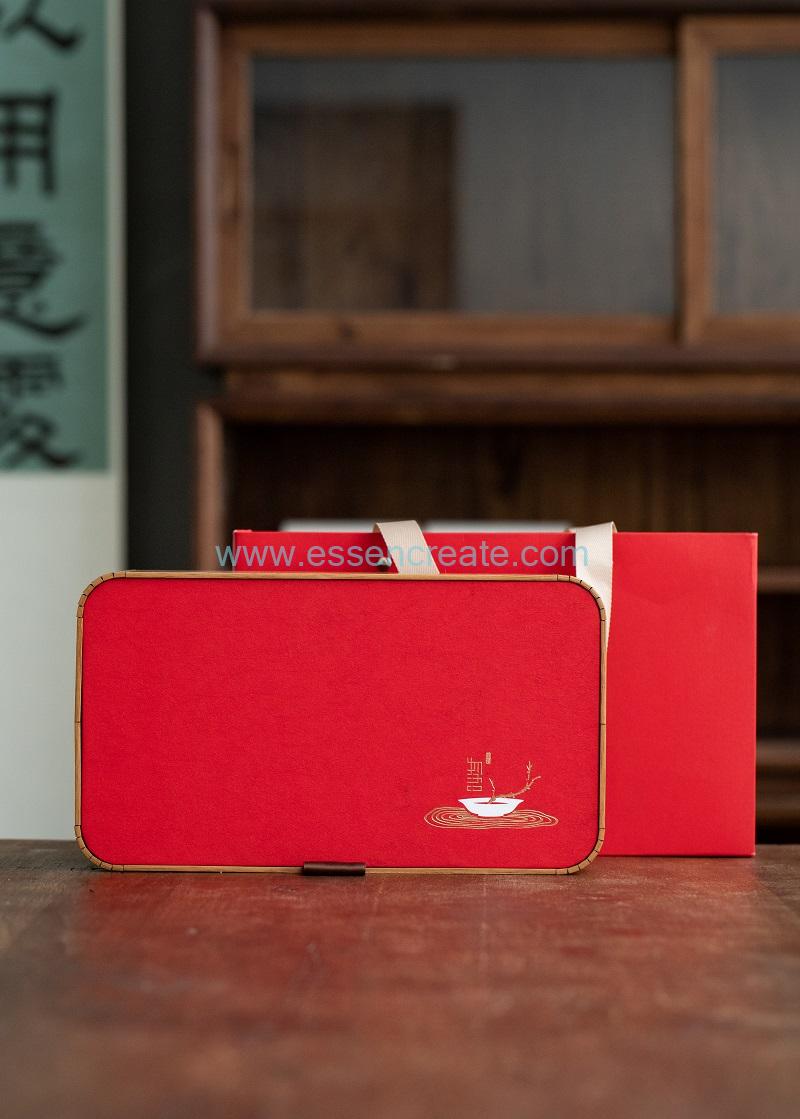 eco-friendly bamboo tea storage box