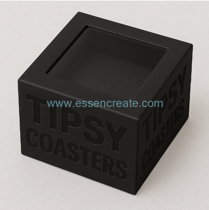 elegant square heaven and earth cover gift box with transparent window