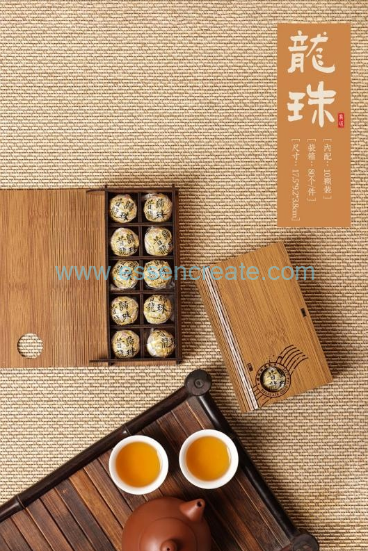 Exquisite hollow-carved wooden box tea packaging