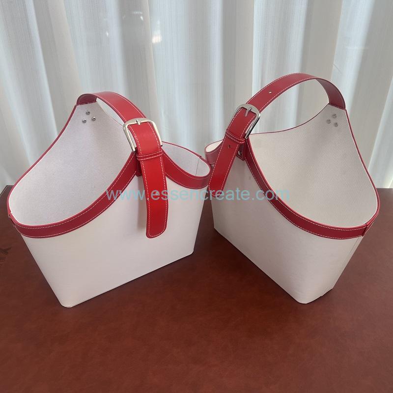  PU leather storage hamper