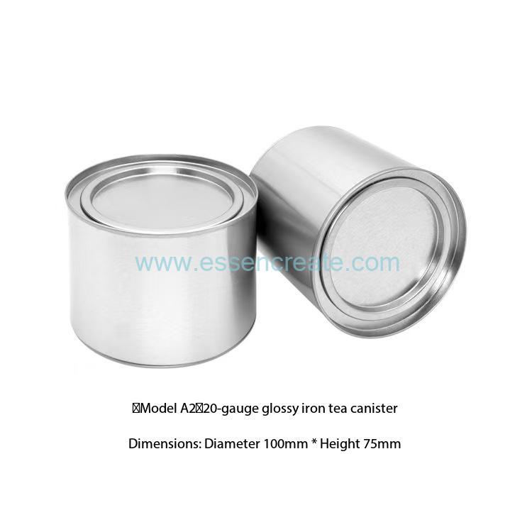 Round Tinplate Tea Canister
