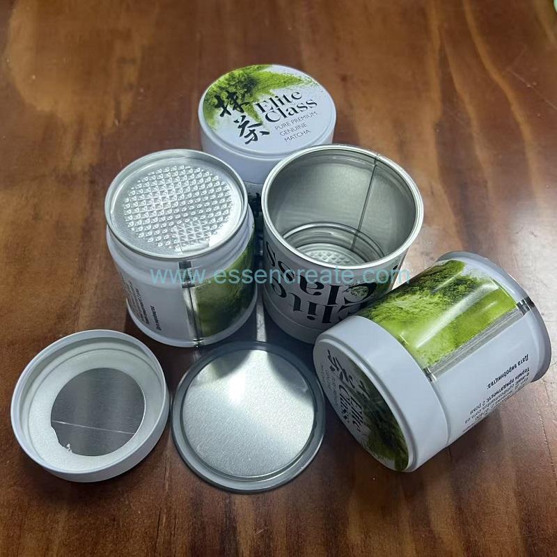 Round Matcha Tin Can