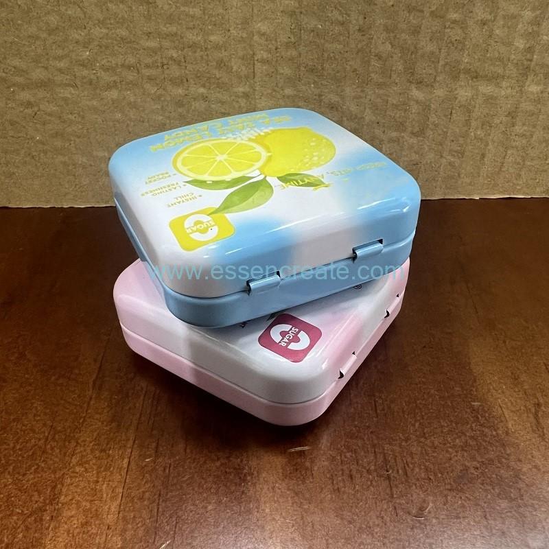 Square Hinged Tin Box