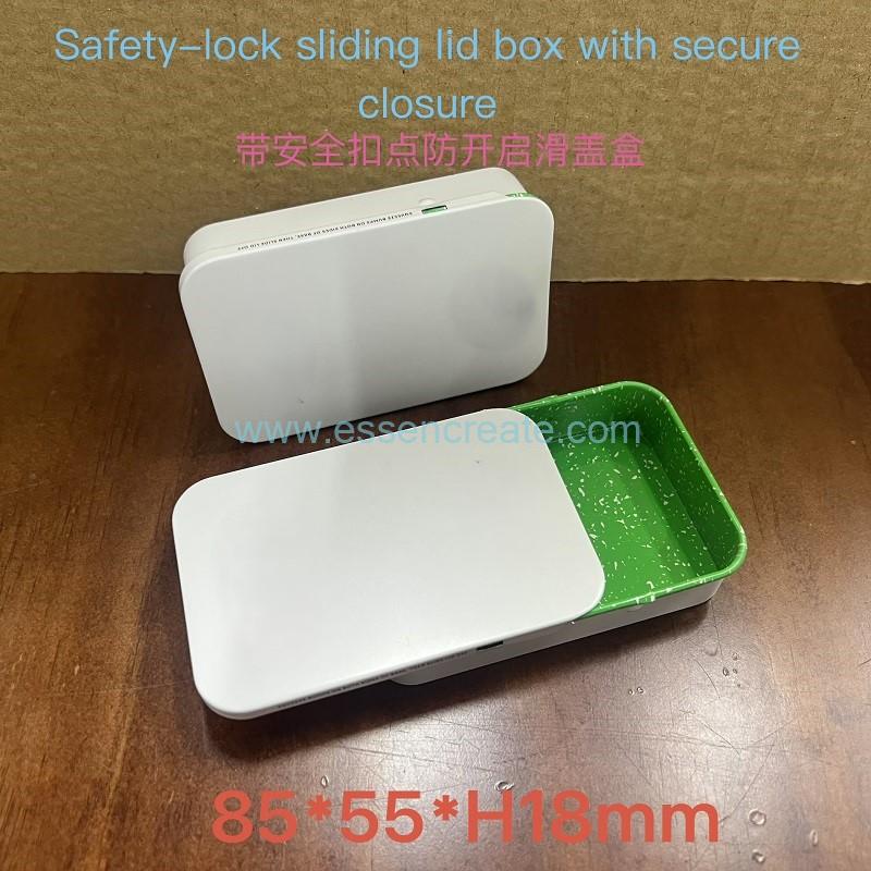 Safety Slide Lid Tin