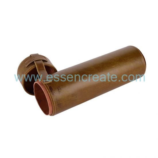 Cylinder PU Leather Wine Bottle Packing Tube