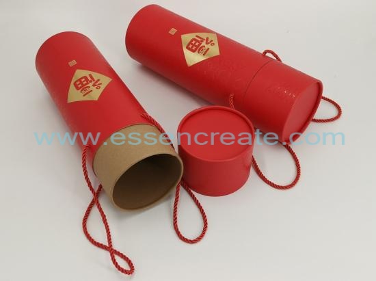 Paper Rolled Edge Tube with Rope Handle