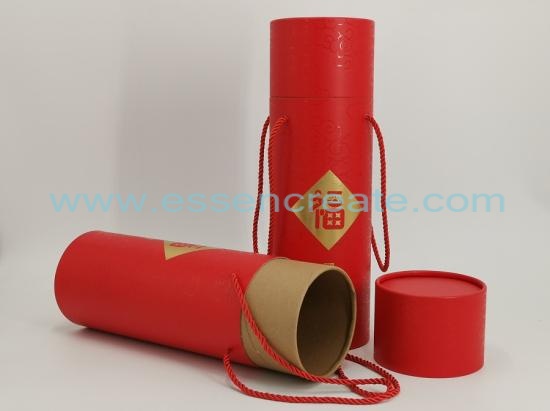 Paper Rolled Edge Tube with Rope Handle