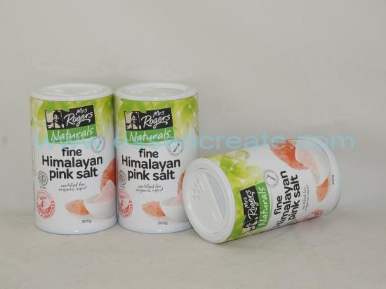 Himalayan Pink Salt Packaging Paper Canister