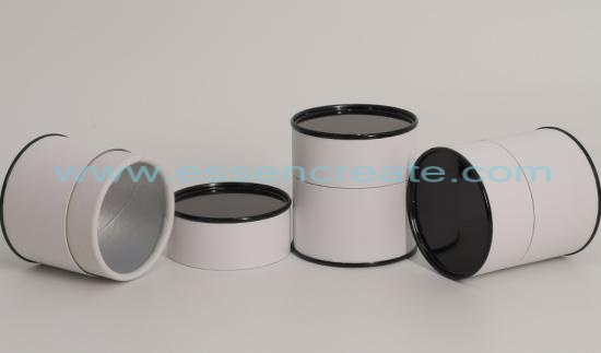White Tube with Black Tin Lid