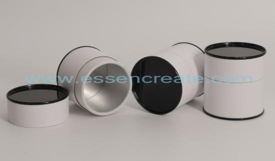 White Tube with Black Tin Lid