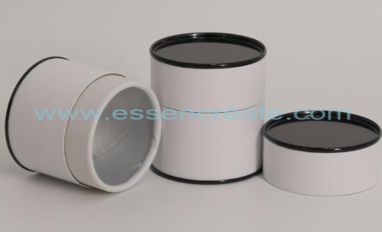 White Tube with Black Tin Lid