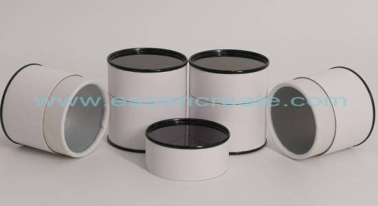 White Tube with Black Tin Lid