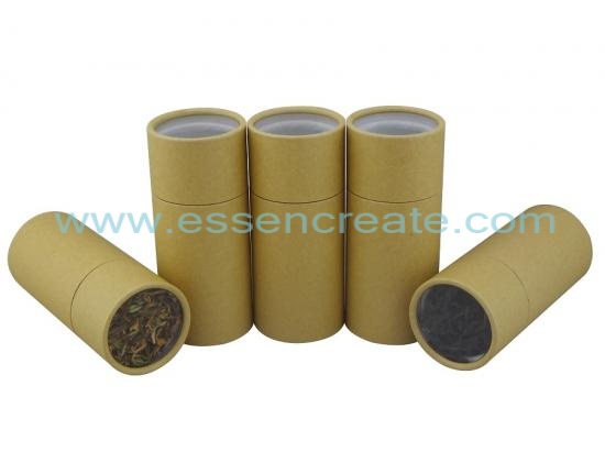 Brown Kraft Paper Tube with window