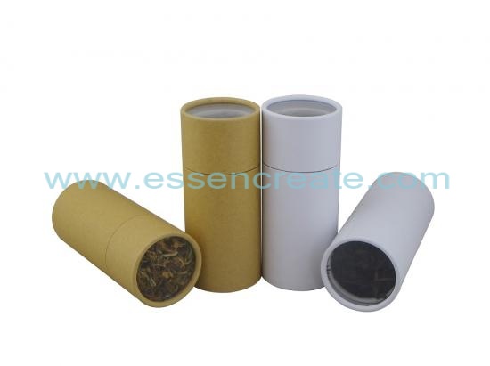 Brown Kraft Paper Tube with window