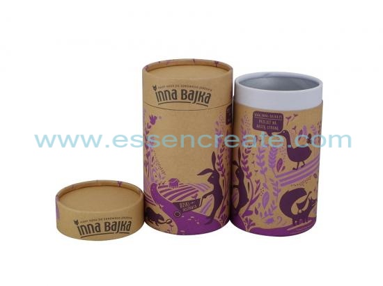 Kraft Paper Round Can Box