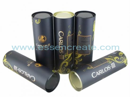 Paper Wine Tube with Metal End