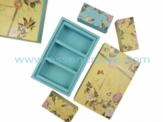 Foldable White Card Mooncake Packaging Gift Box