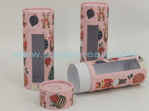Cardboard Candle Packaging Tube with Window