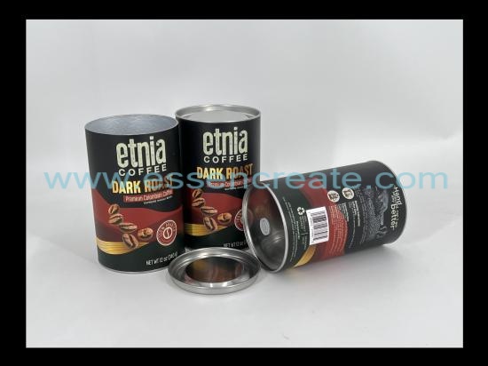 Paper Canister with Valve for Coffee Bean Packaging